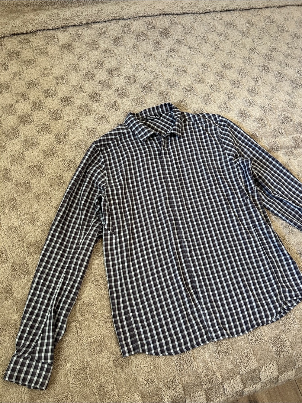 Arc’teryx Bernal LS Shirt Men’s Large Brown Plaid Flannel Gorpcore